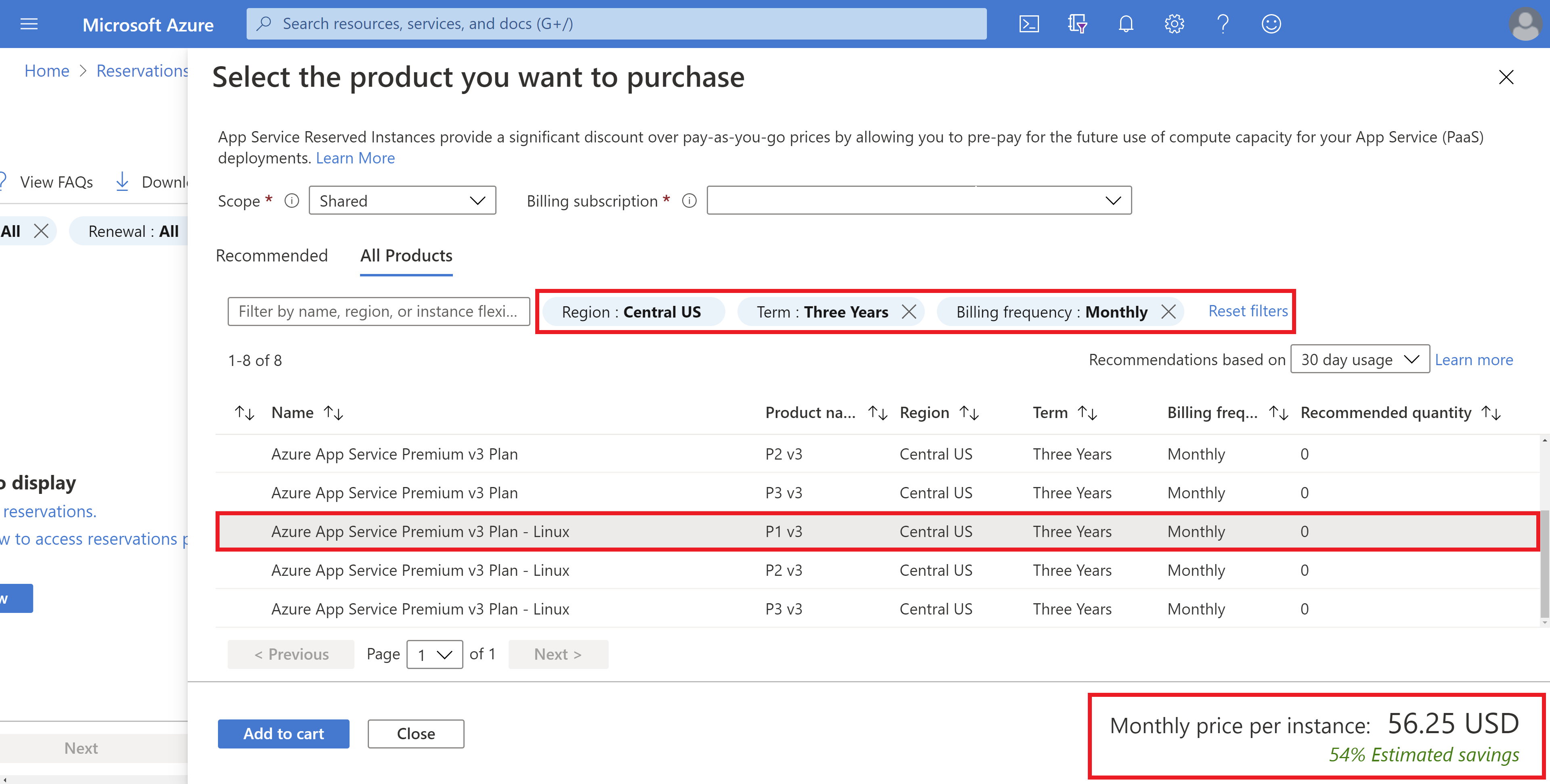 How to buy Reserved Instances - Select Linux
